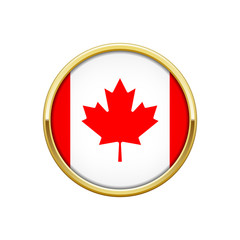 Flag of Canada gold badge