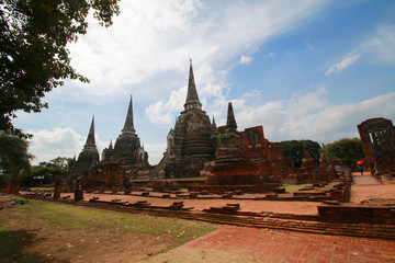 temples antiques à Ayutthaya en Thaïlande