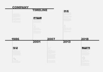 Minimalistic Typographic Timeline Template 