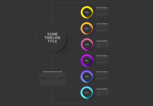 Dark Infographic Timeline Template