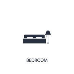 Bedroom icon. Simple furniture element illustration.