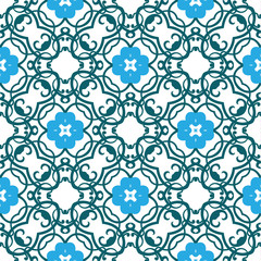 Vintage vector seamless flower pattern