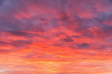 Fototapeta premium Amazing cloudscape on the sky at sunset time after rain.