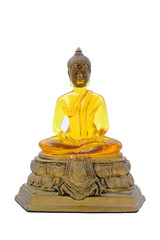 Buddha image sitting in Meditation isolated on white background