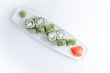 sushi on white plate