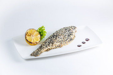 fish on a plate