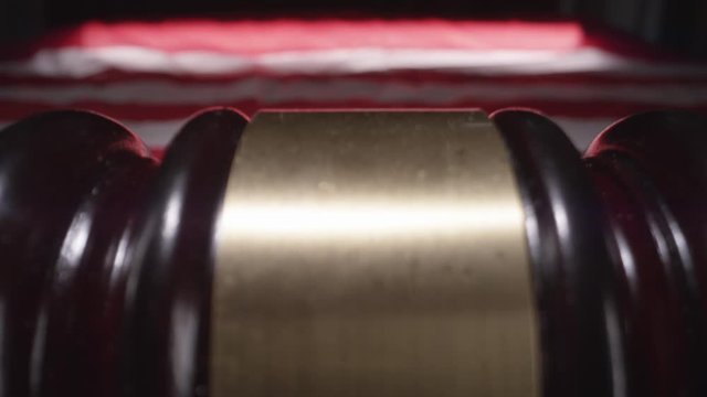 American Criminal Justice Gavel on Flag