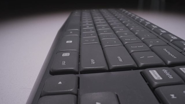 Extreme close up of computer keyboard macro slider