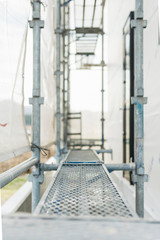 一軒家の建築中の写真