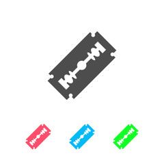 Blade razor icon flat.