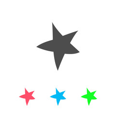 Starfish icon flat.