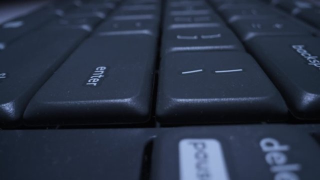 Extreme close up of computer keyboard macro slider