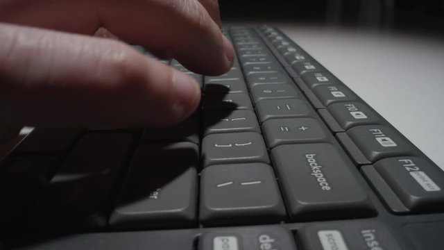 Extreme close up of computer keyboard macro slider