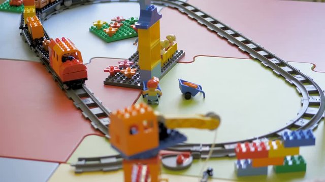 Kids creating robots with teacher. Early development, innovation, modern technology concept