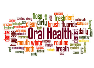 Oral Health word cloud concept 2