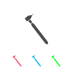 Tooth drilling machine icon flat.