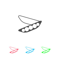 Peas icon flat.