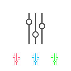 Equalizer icon flat.