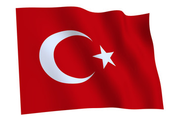 Turkey Flag waving