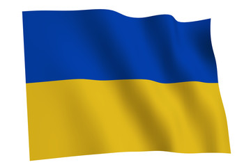 Ukraine Flag waving
