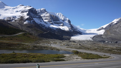 Athabasca Glacier in the Columbia Icefields, British Columbia, Canada.