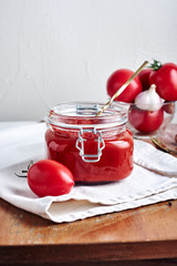 Homemade tomato sauce.