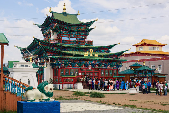 Famous Ivolginsky datsan, Ulan-Ude, Ulan Ude, buddhist monastery, Buryatia republic, Russia.