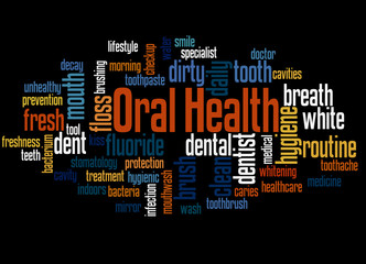 Oral Health word cloud concept 3