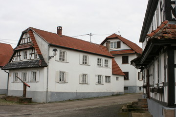 Fachwerkhaus in Hunspach. Elsass.