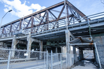Steel Bridge Infrastructure with Underpass