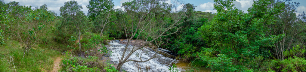 Fototapeta na wymiar Street waterfall in São Thome das Letras, Minas Gerais, Brazil.