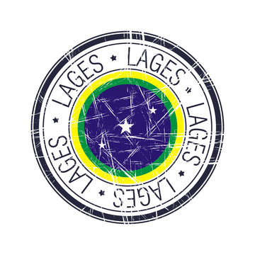 City of Lages, Brazil vector stamp