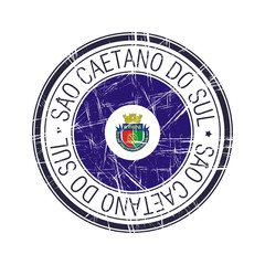 City of Sao Caetano Do Sul, Brazil vector stamp