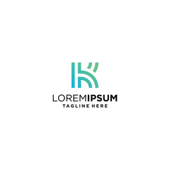 Letter K logo design premium vector