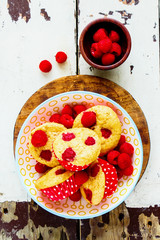 Homemade raspberry muffins