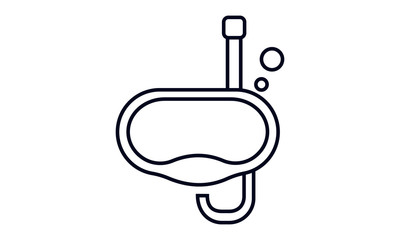 Diver, diving, gear, snorkel, snorkeling free icon vector image