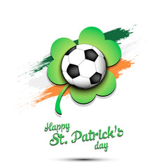 Happy St. Patrick's day and soccer ball