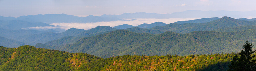 Autumn in the Appalachian Mountains Viewed Along the Blue Ridge Parkway