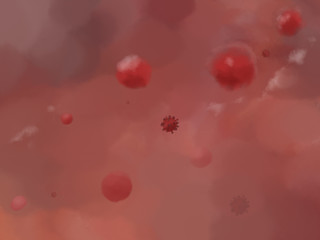 art view of corona virus, Covid-19