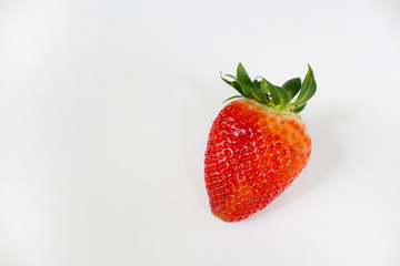 fresh red juicy strawberry isolated on white background