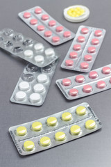 Pills to treat colds.  Cold remedies. Flu treatments.