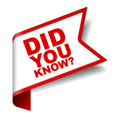 red vector banner did you know