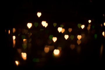 Blurred lights heart
