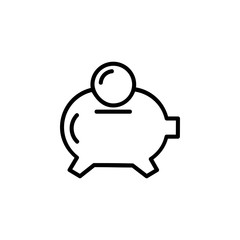 Fototapeta premium save money icon. Online Learning icon. Perfect for application, web, logo and presentation template. icon design line style