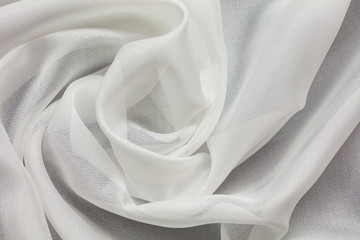 Naklejka na ściany i meble Shiny white cloth background white curly background