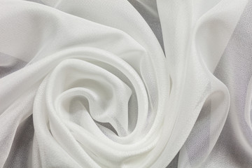 Shiny white cloth background white curly background - obrazy, fototapety, plakaty