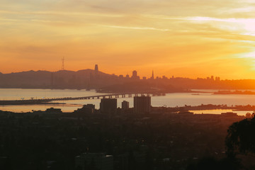Naklejka na ściany i meble San Francisco Sunset