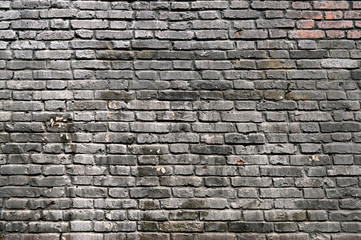 Brick wall background of old houses in Chinese towns