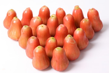 Rose apples isolated on white background