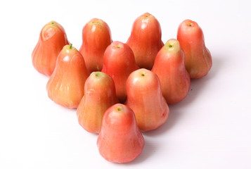 Rose apples isolated on white background